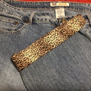 Denim Jean size 20 animal print design on cuff